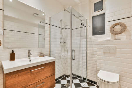 Interior design of beautiful and elegant bathroom
