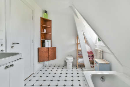 Interior design of beautiful and elegant bathroomの写真素材