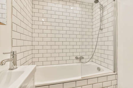Interior design of beautiful and elegant bathroom