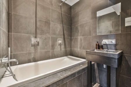 Interior design of beautiful and elegant bathroom
