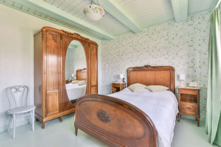 Luxury bedroom of house in beautiful design