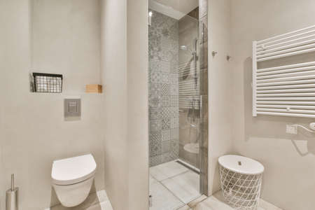 Interior design of beautiful and elegant bathroomの写真素材