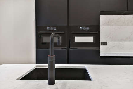 Interior of a beautiful kitchen of an elite house