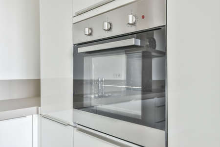 Close up of stylish oven in a kitchenの写真素材