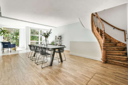 Luxury staircase hall of special design in an elegant house
