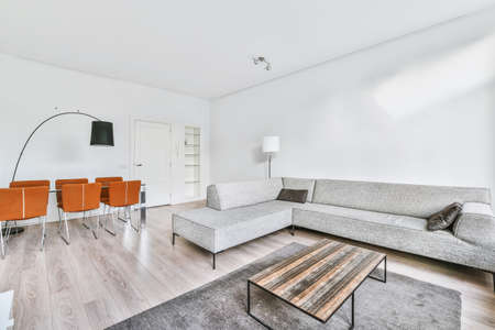 Bright living room in a modern luxury house