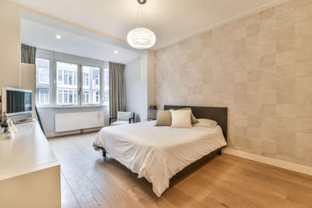 Luxury bedroom of house in beautiful design
