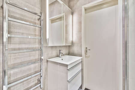 Interior design of beautiful and elegant bathroom