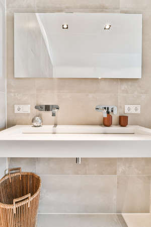 Interior design of beautiful and elegant bathroom