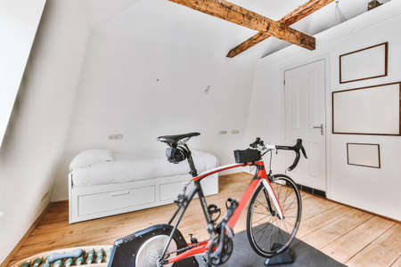 A cozy and spacious room in a luxury houseの写真素材