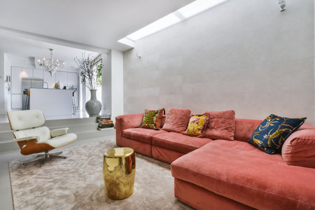 Interior of a beautiful living room. Modern and luxury room design