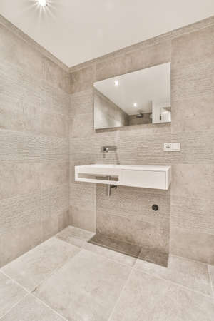 Interior design of beautiful and elegant bathroom