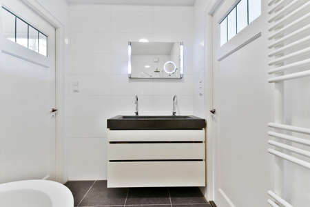 Interior design of beautiful and elegant bathroomの写真素材