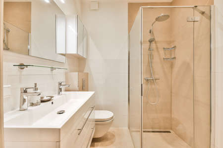Interior design of beautiful and elegant bathroomの写真素材