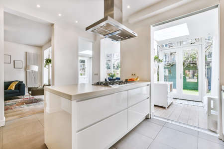 Beautiful and spacious kitchen in an elegant home