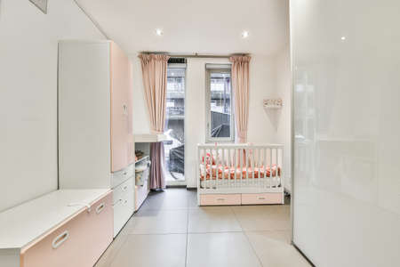 Luxury interior design of a modern childrens roomの写真素材