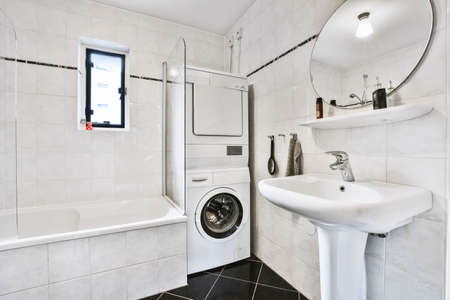 Interior design of beautiful and elegant bathroomの写真素材