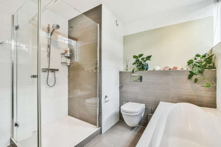 Interior design of beautiful and elegant bathroomの写真素材