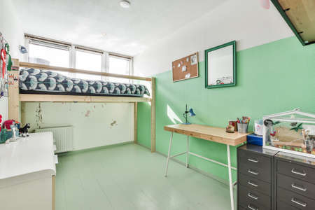 Luxury interior design of a modern childrens roomの写真素材