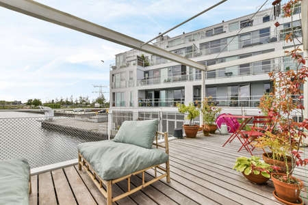 View of the beautiful veranda of the house