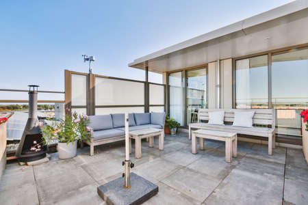 View of the beautiful veranda of the house