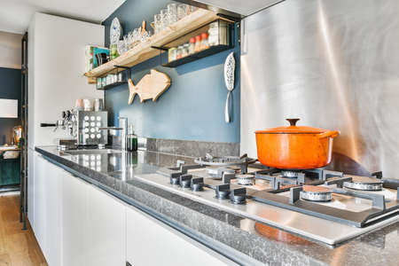Interior of a beautiful kitchen of an elite house