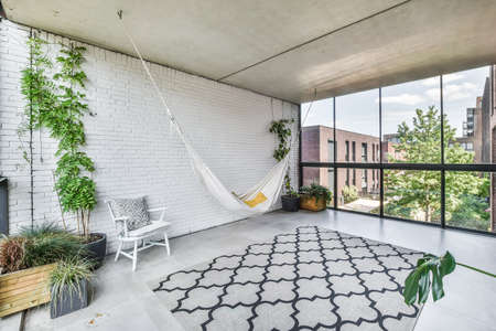 Luxury interior design of a modern houseの写真素材