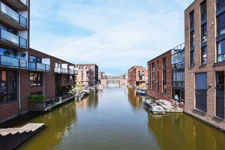 Nice view of big luxury residential buildingの写真素材