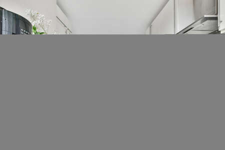 A bright kitchen in an elegant houseの写真素材