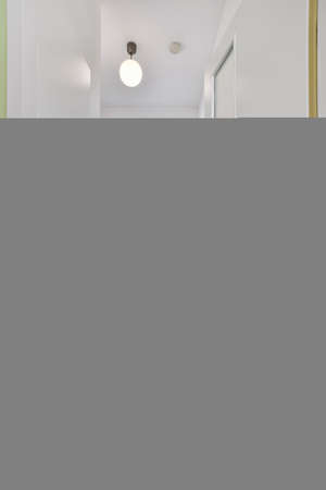 Designed in a minimalistic style long corridorの写真素材