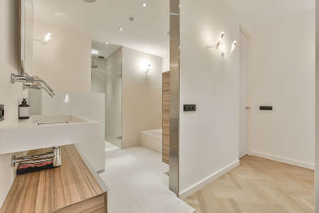 Close up of luxury faucet in an elegant bathroom