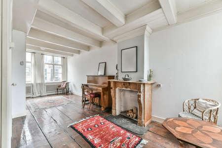 A cozy and bright room in a luxury house