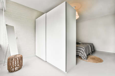 Beautiful interior design of modern and cozy bedroom