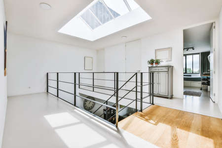 Luxury staircase hall of special design in an elegant house