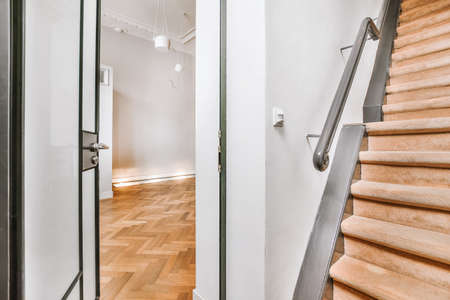 Beautiful staircase with a view to another room
