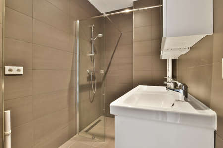 Interior design of beautiful and elegant bathroomの写真素材