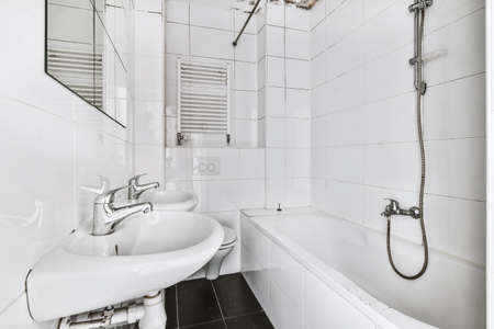 Interior design of beautiful and elegant bathroom