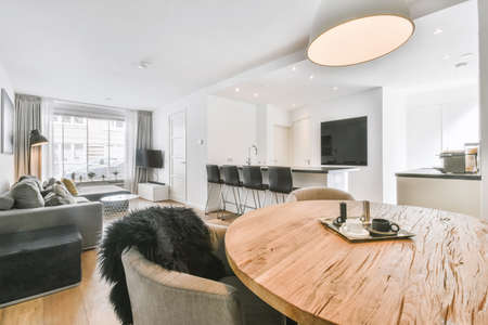 Beautiful apartment design in luxury cozy houseの写真素材