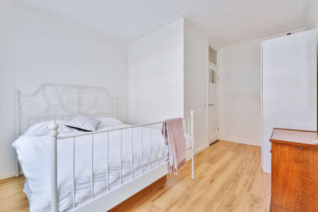 Beautiful interior design of modern and cozy bedroomの写真素材