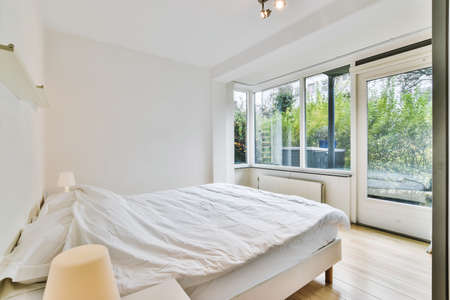 Designed in a minimalistic style bedroom interior