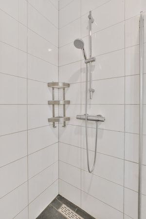 Stylish shower tall in the beautiful building