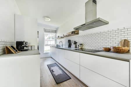 Interior of a beautiful kitchen of an elite house