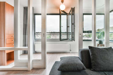 Interior of a spacious room in a luxury house