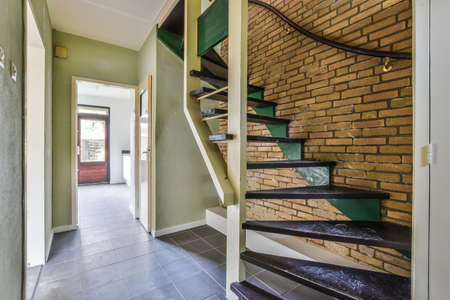 Luxury staircase hall of special design in an elegant house