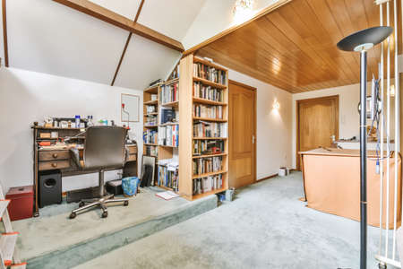 A delightful office room in a luxury designの写真素材