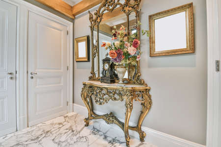 Elegant room interior in luxury modern houseの写真素材