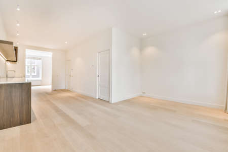 Interior of a bright spacious studio room