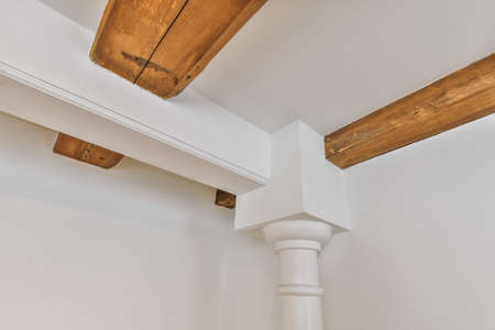 Corner of the room from the top of the bright archの写真素材