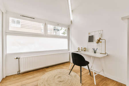 Mini work and study area with small table and chair