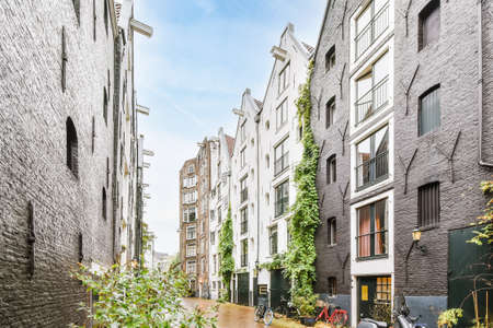 Beautiful view of big and luxury residential buildingの写真素材